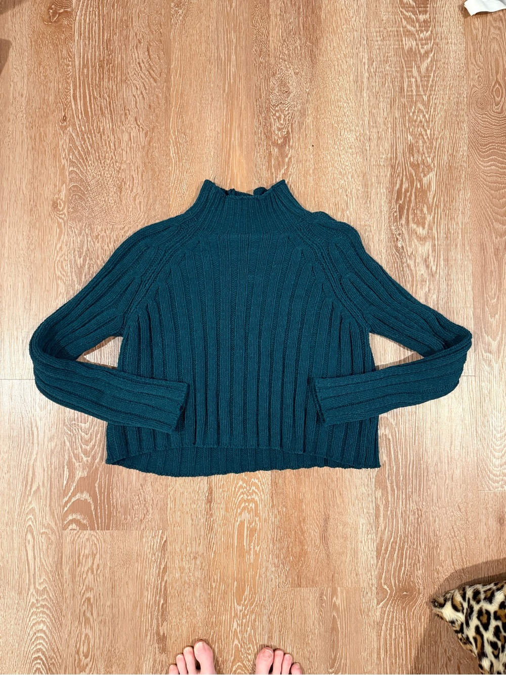 American eagle teal green sweater 
XS
Good condition